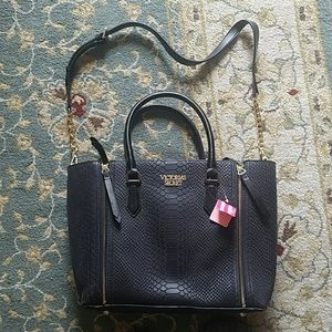 Victoria's Secret Black Leather VIP Satchel